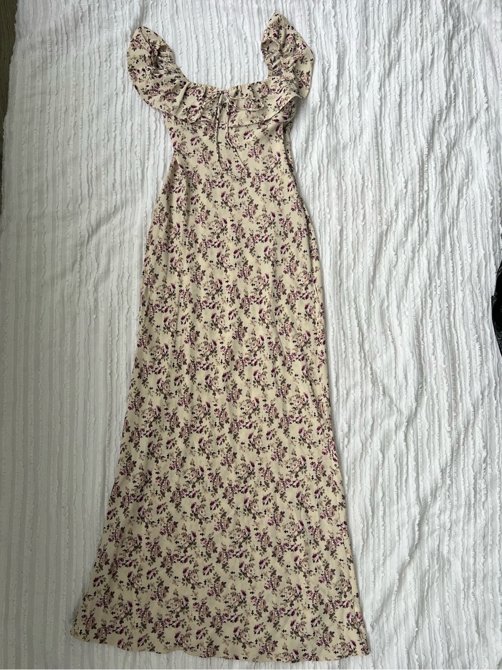 wild fable Cream Maxi Dress with Pink Floral Print